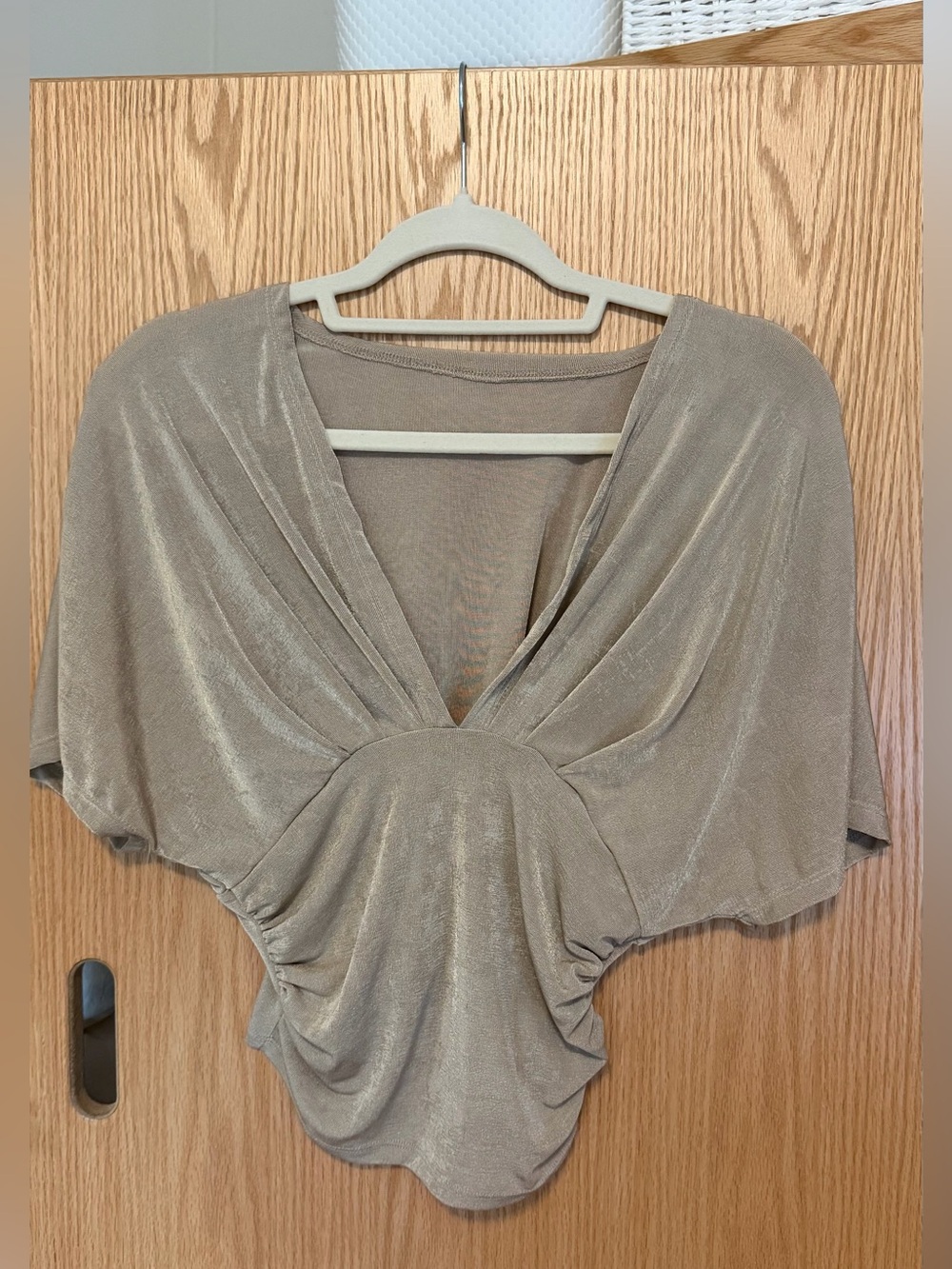 Gold flowy top